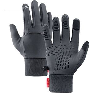 Winter Handschoenen Touchscreen Winddicht en Waterproof Grijs Maat XL