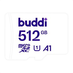 Buddi MicroSDXC Geheugenkaart met SD Adapter 512GB Wit