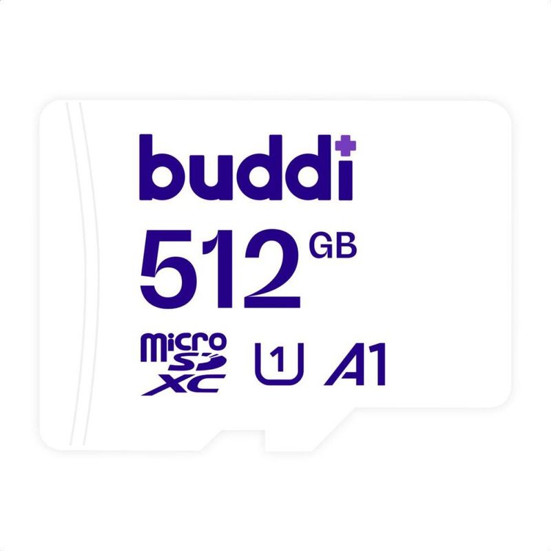 Buddi MicroSDXC Geheugenkaart met SD Adapter 512GB Wit