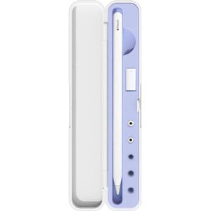 Hoesje Geschikt voor Apple Pencil (1 & 2 Generatie) Houder Cover Case Etui Opbergbox Paars