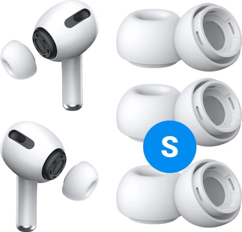 3 Pack Siliconen Small (S) Dopjes Oordopjes Vervanging Tips Geschikt Voor AirPods Pro (1e & 2e Generatie)