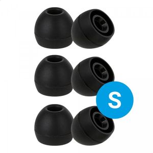 Siliconen Eartips - Zwart - 3 Pack - Vervangende Oordopjes voor Oordopjes en Headsets