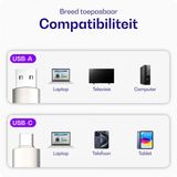 Buddi - Dual Geheugenstick - Grijs - 32GB - USB-C en USB A - USB 3.1