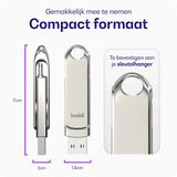 Buddi - USB-C Stick - 512GB - Grijs - USB A en USB C
