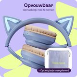 HappyCase - Kinder Koptelefoon - Paars - Bluetooth - Volume Begrenzer - LED Verlichting