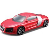 Modelauto Audi R8 2009 rood 10 x 4 x 3 cm - Schaal 1:43 - Speelgoedauto - Miniatuurauto