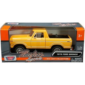 Ford Bronco 1978 Geel 1-24 Motormax
