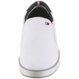 Slipper - Wit - Textiel - Lage Vrijetijdsschoen met Stretchinzetten