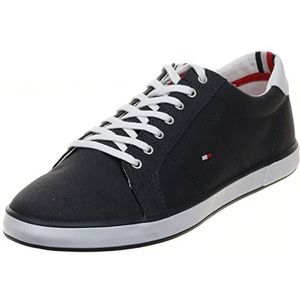 Tommy Hilfiger Blauw Canvas Sneakers Met Veters