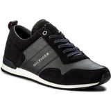 Tommy Hilfiger - M2285axwell - Lage Herenschoenen - Midnight Grijs - Leer en Suède