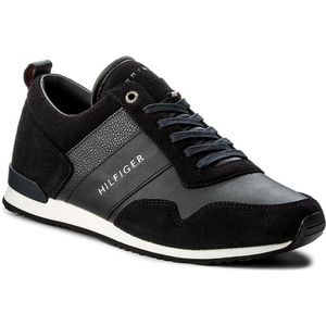 Tommy Hilfiger - M2285axwell - Lage Herenschoenen - Midnight Grijs - Leer en Suède