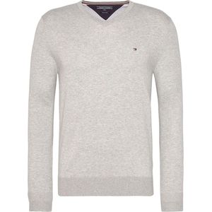 Tommy Hilfiger - Pullover V-Hals Lichtgrijs - Regular-fit