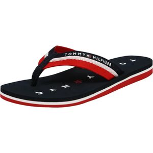 Tommy Hilfiger TOMMY LOVES NY BEACH SANDAL Zehentrenner, Sommerschuh, Schlappen, Poolsildes mit Logo ausf der Laufsohle