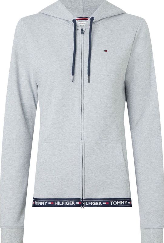 Tommy Hilfiger - Hoodie - Grijs - 75% Organisch Katoen, 25% Polyester