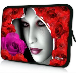Sleevy 15,6 laptophoes mysterieuze vrouw - laptop sleeve - Sleevy collectie 300+ designs