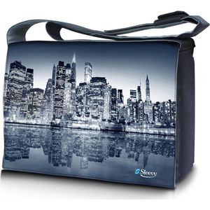 Sleevy 15,6 laptoptas / messenger tas New York - laptoptas - schooltas