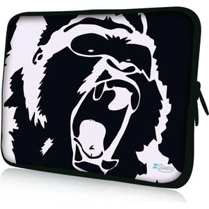 Sleevy 13,3 laptophoes gorilla zwart/grijs - laptop sleeve - Sleevy collectie 300+ designs
