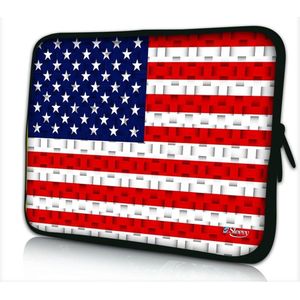 Sleevy 10,1 laptop/tablet hoes USA vlag patroon - tablet sleeve - sleeve - universeel