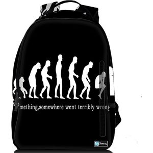 Sleevy laptop rugzak 15,6 Deluxe grappige evolutie - schooltas