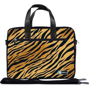 Laptoptas 13,3 / schoudertas tijgerprint - Sleevy - laptoptas - schooltas
