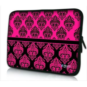 Laptophoes 13,3 inch roze patroon chique - Sleevy - laptop sleeve - Sleevy collectie 300+ designs