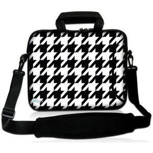 Laptoptas 13,3 inch zwart/wit patroon - Sleevy