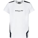 Ballin Amsterdam - Crewneck T-shirt - Wit - Katoen/Elastaan