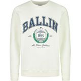 Ballin Amsterdam - Jongens Slim fit Sweaters Crewneck LS - Off White - Maat 6