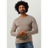 Purewhite - Heren Regular fit Knitwear Crewneck LS - Sand