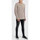 Purewhite - Heren Regular fit Knitwear Crewneck LS - Sand