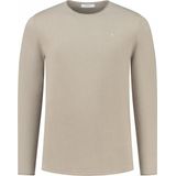 Purewhite - Heren Regular fit Knitwear Crewneck LS - Sand