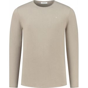 Purewhite - Heren Regular fit Knitwear Crewneck LS - Sand