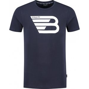 Ballin Amsterdam - Heren Slim fit T-shirts Crewneck SS - Dark Blue