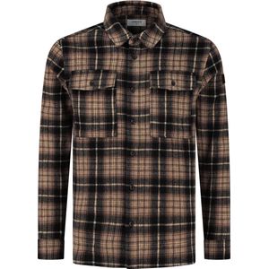 Purewhite Wool Look Check Overshirt