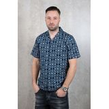 PURE PATH Shortsleeve With All-over-print - met lange mouwen - Heren Donkerblauw - Maat S