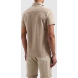 Pure H. Tico Overhemd Tech Jersey Shirt Longsleeve 4069 21730 210 Beige Plain Mannen Maat - W41