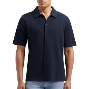 Pure Path - Short Sleeve Shirt - Donkerblauw - Katoen