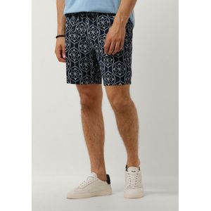 PURE PATH Shorts With All-over-print And Cords Broeken Heren - Donkerblauw
