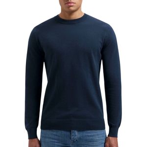 Pure Path - Trui - Donkerblauw - Katoen - Ronde Hals - Lange Mouwen
