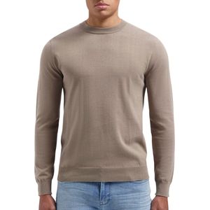 Pure Path - Trui - Beige - Katoen - Ronde Hals - Lange Mouwen