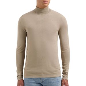 PURE PATH Essential Knit Turtleneck Sweater Truien & Vesten Heren - Sweater - Hoodie - Vest- Taupe