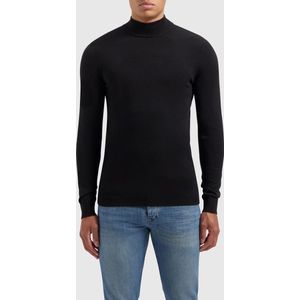 PURE PATH Essential Knit Mockneck Sweater Truien & Vesten Heren - Sweater - Hoodie - Vest- Zwart