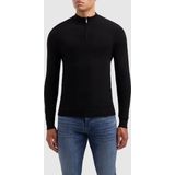 PURE PATH Essential Knit Halfzip Sweater Truien & Vesten Heren - Sweater - Hoodie - Vest- Zwart