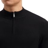 PURE PATH Essential Knit Halfzip Sweater Truien & Vesten Heren - Sweater - Hoodie - Vest- Zwart