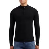 PURE PATH Essential Knit Halfzip Sweater Truien & Vesten Heren - Sweater - Hoodie - Vest- Zwart