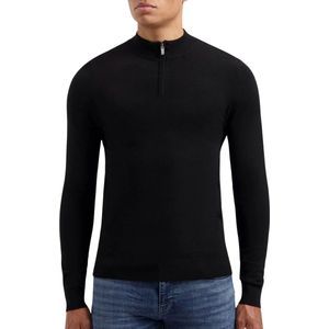 PURE PATH Essential Knit Halfzip Sweater Truien & Vesten Heren - Sweater - Hoodie - Vest- Zwart