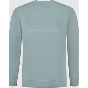 PURE PATH - LOOSE FIT SWEATER - Blauw - Katoen