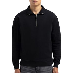 PURE PATH Loose Fit Sweaters Halfzip319 Truien & Vesten Heren - Sweater - Hoodie - Vest- Zwart