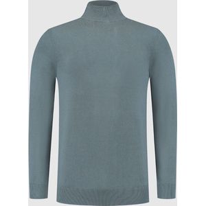 PURE PATH Regular Fit Knitwear Mockneck801 Truien & Vesten Heren - Sweater - Hoodie - Vest- Blauw
