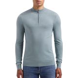 PURE PATH Regular Fit Knitwear Halfzip803 Truien & Vesten Heren - Sweater - Hoodie - Vest- Blauw